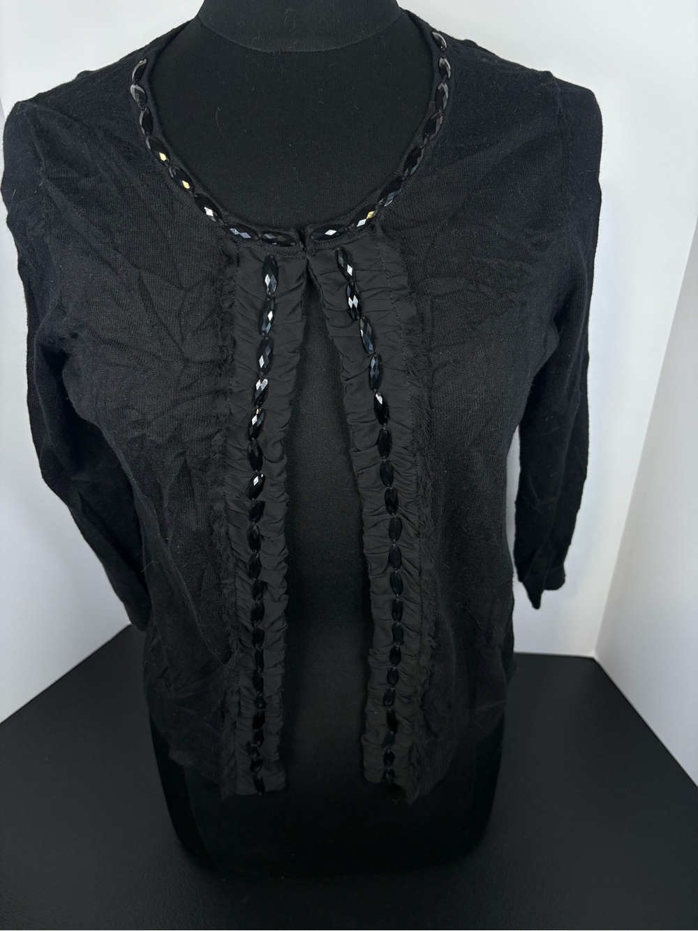 Banana Republic Black Beaded Women's Cardigan
